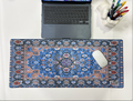 Mouse Pad, 30x70 cm, Mavi Halı Desen Baskılı, Kaymaz Taban, Bilek Destekli, Dikişsiz Kenar, Ergonomik, Ofis ve Oyuncular için (Mavi)
