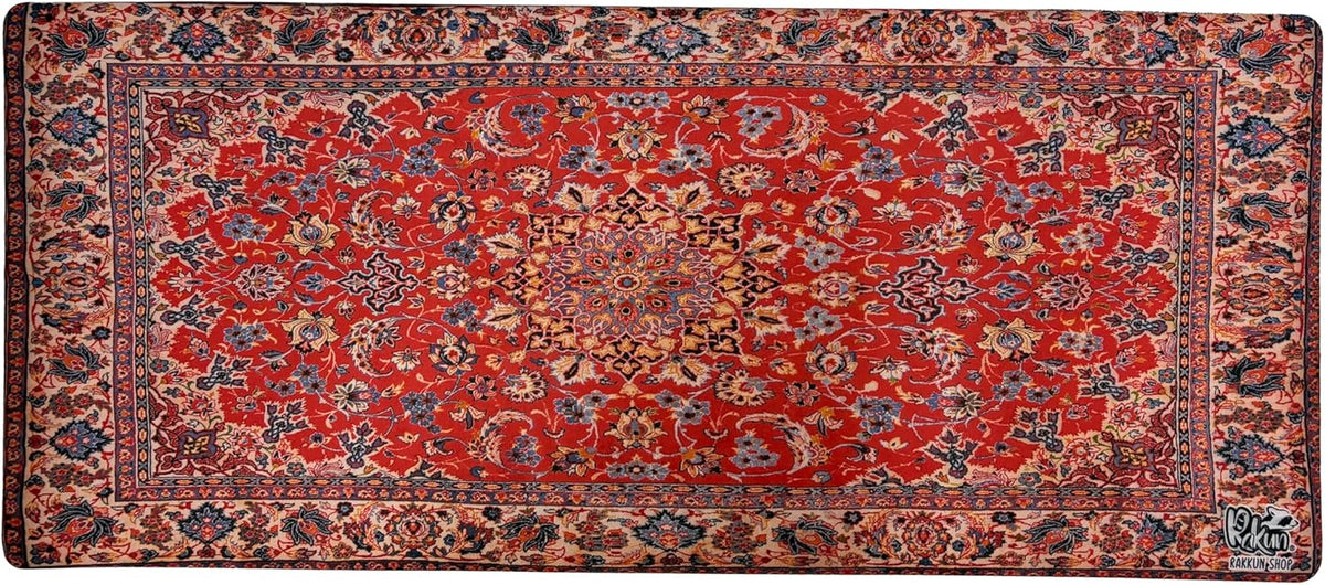 Mouse Pad, 30x70 cm, Halı Desen Baskılı, Kaymaz Taban, Bilek Destekli, Dikişsiz Kenar, Ergonomik, Ofis ve Oyuncular için (Mavi)