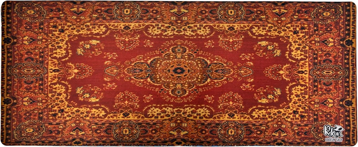 Mouse Pad, 30x70 cm, Halı Desen Baskılı, Kaymaz Taban, Bilek Destekli, Dikişsiz Kenar, Ergonomik, Ofis ve Oyuncular için (Mavi)
